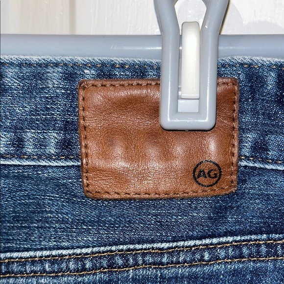 AG ADRIANA GOLDSCHMIED The Erin Blue Denim Distressed Pencil Skirt 26 waist - Picture 7 of 13